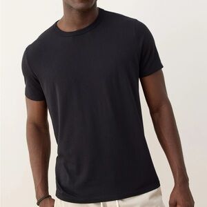 Marine Layer Crew T Shirt Size Large Short Sleeve Supima Cotton MicroModal Black